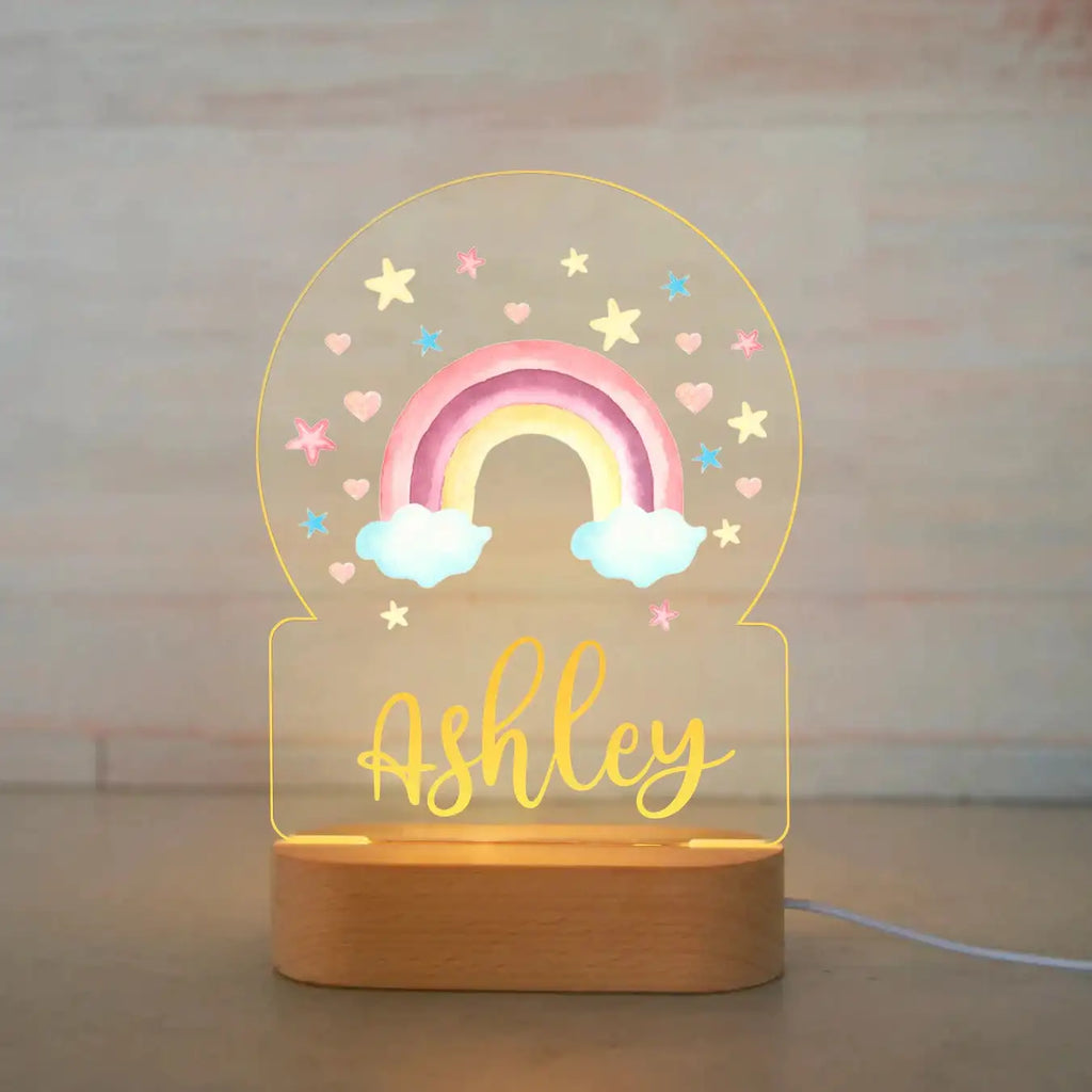Custom Name Acrylic Lamp Baby Kids Bedroom Decoration
