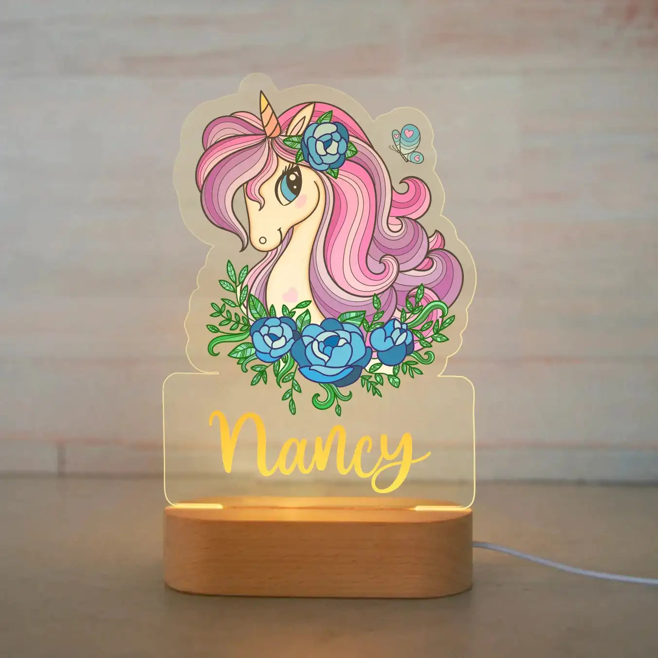 Custom Name Acrylic Lamp Baby Kids Bedroom Decoration