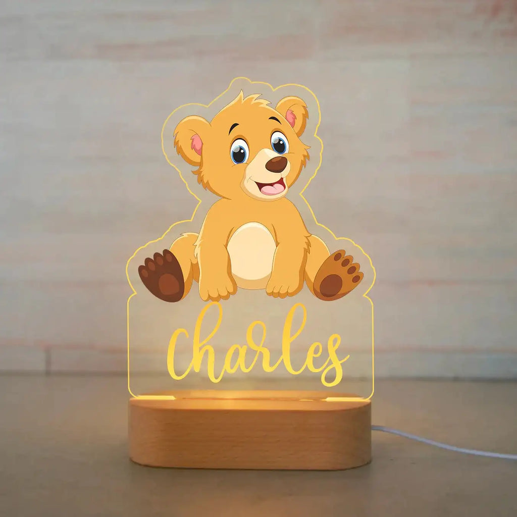 Custom Name Acrylic Lamp Baby Kids Bedroom Decoration