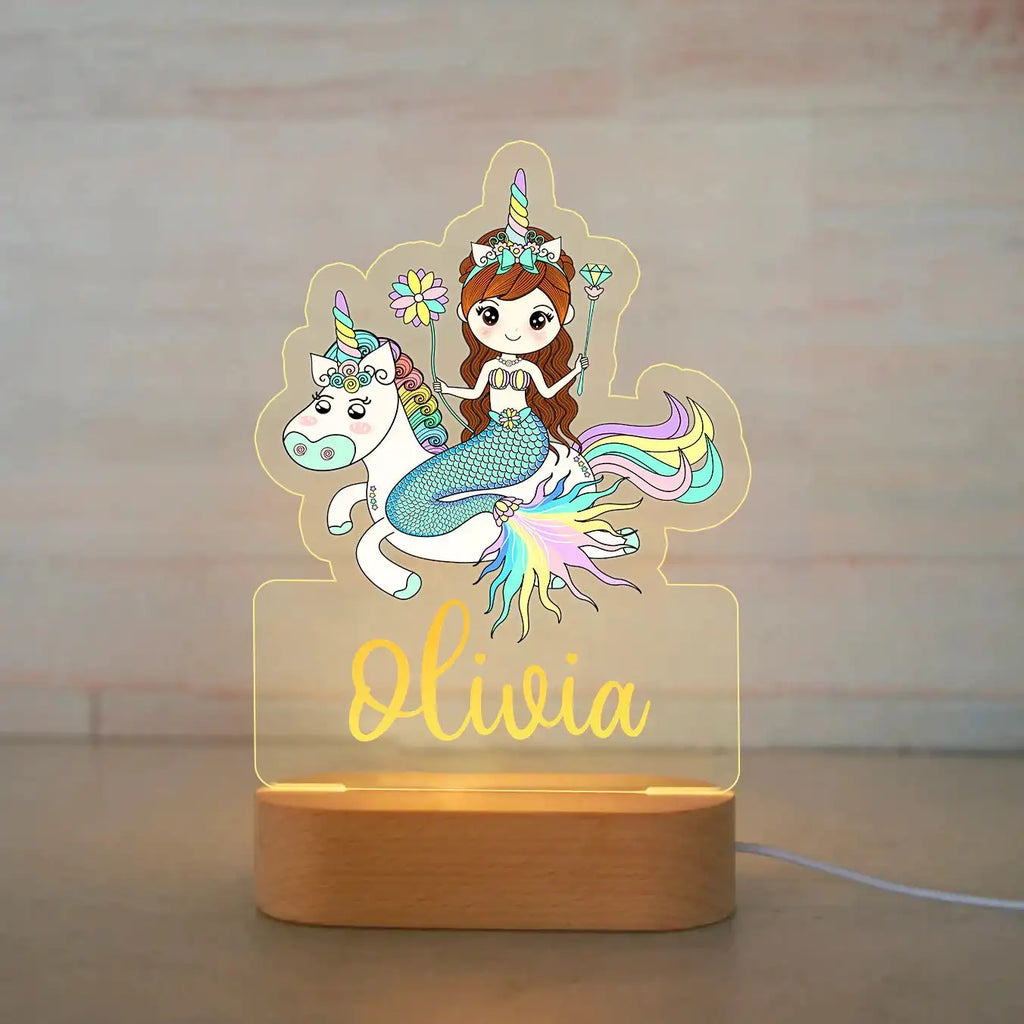 Custom Name Acrylic Lamp Baby Kids Bedroom Decoration