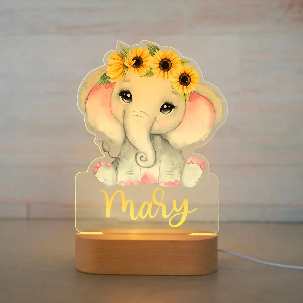 Custom Name Acrylic Lamp Baby Kids Bedroom Decoration
