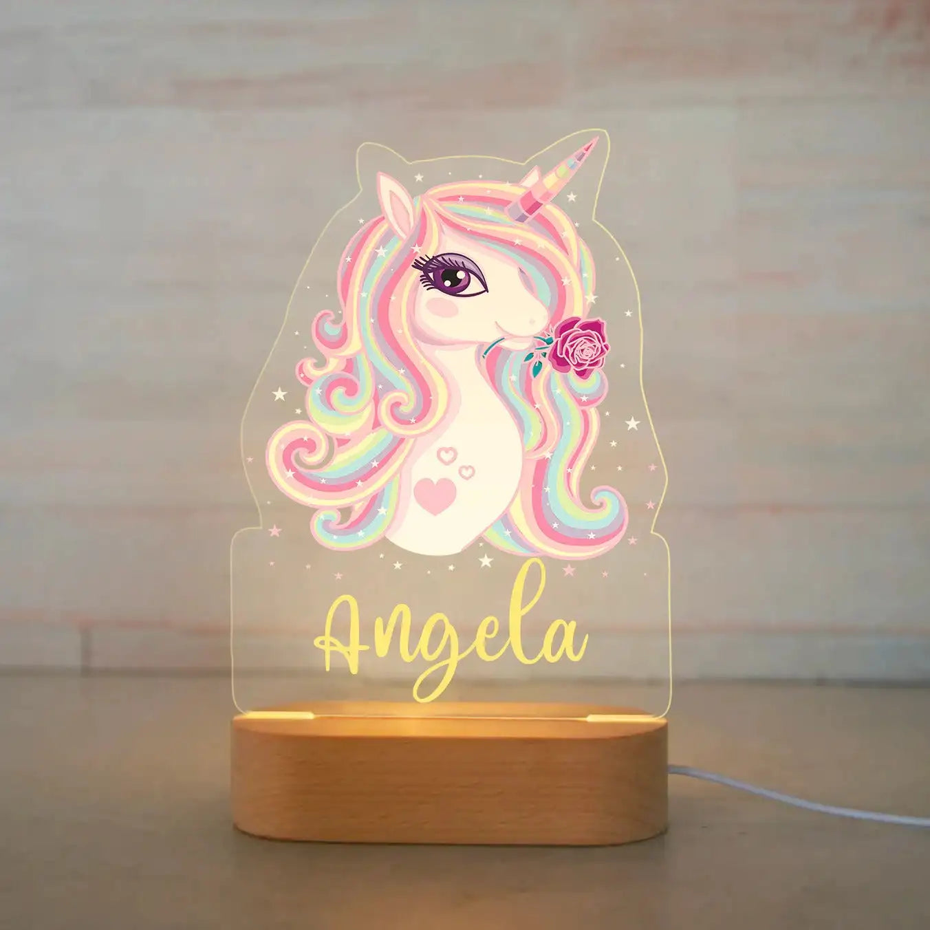 Custom Name Acrylic Lamp Baby Kids Bedroom Decoration