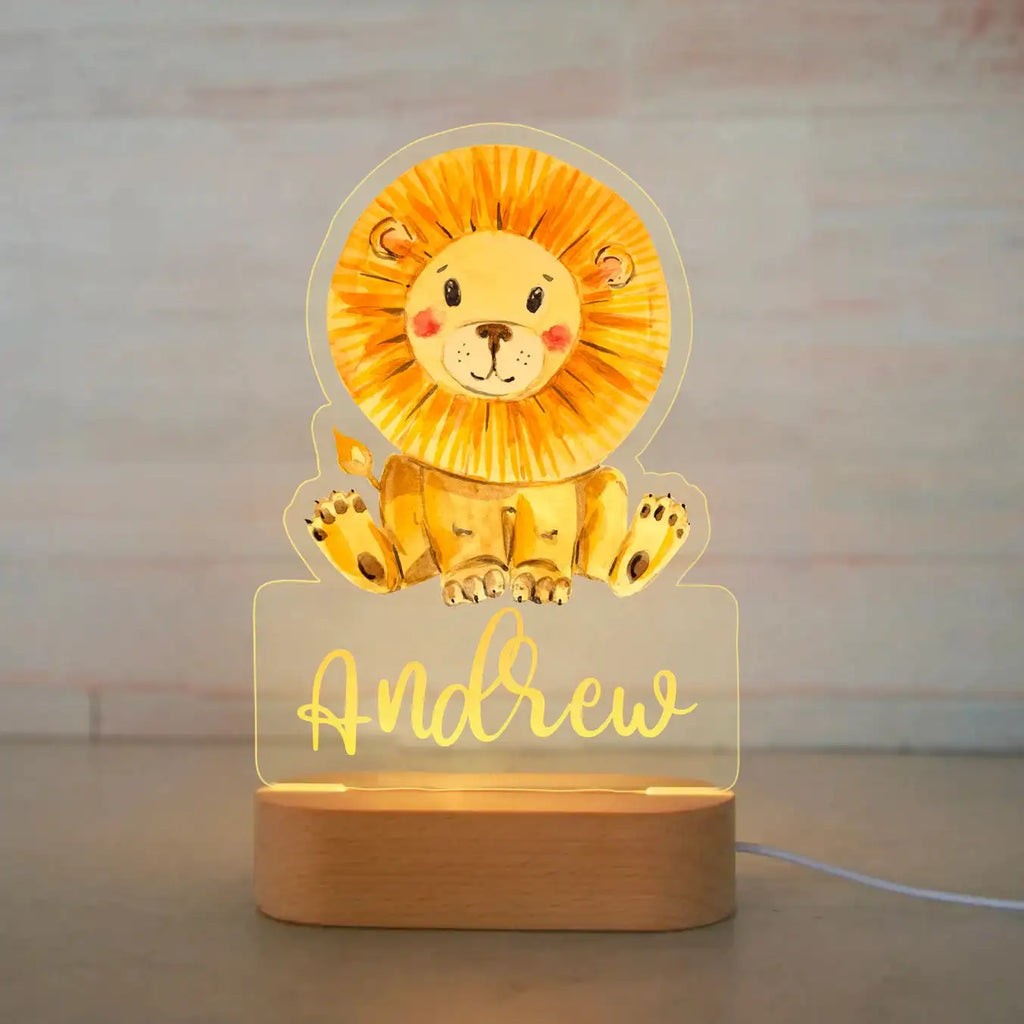 Custom Name Acrylic Lamp Baby Kids Bedroom Decoration