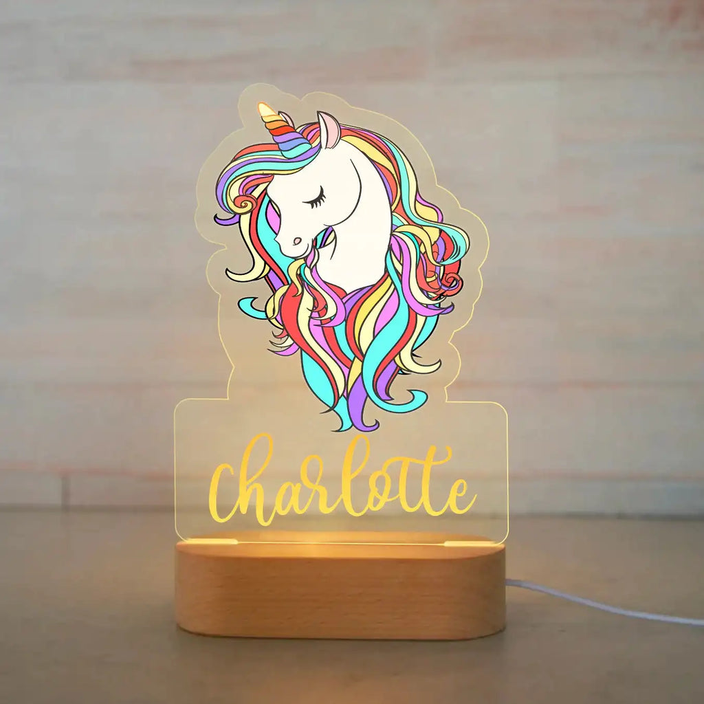 Custom Name Acrylic Lamp Baby Kids Bedroom Decoration