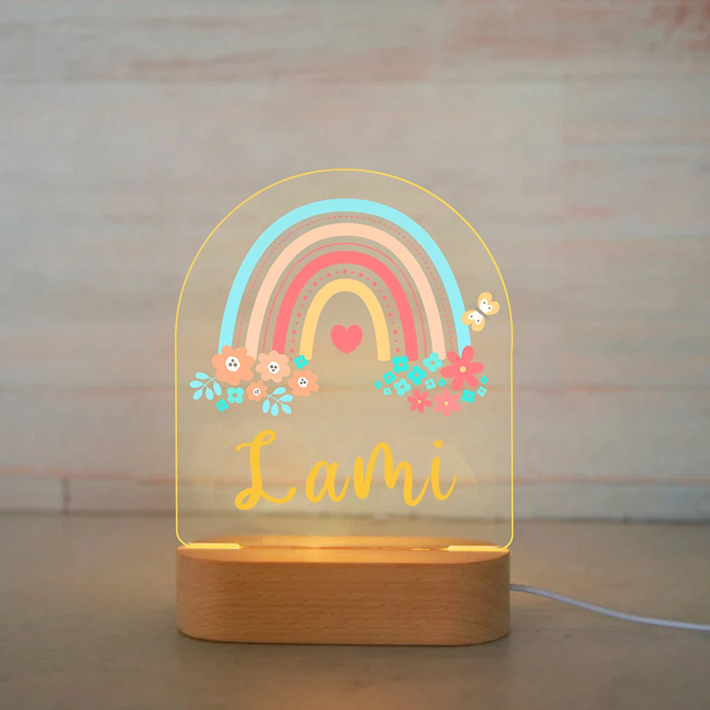 Custom Name Acrylic Lamp Baby Kids Bedroom Decoration