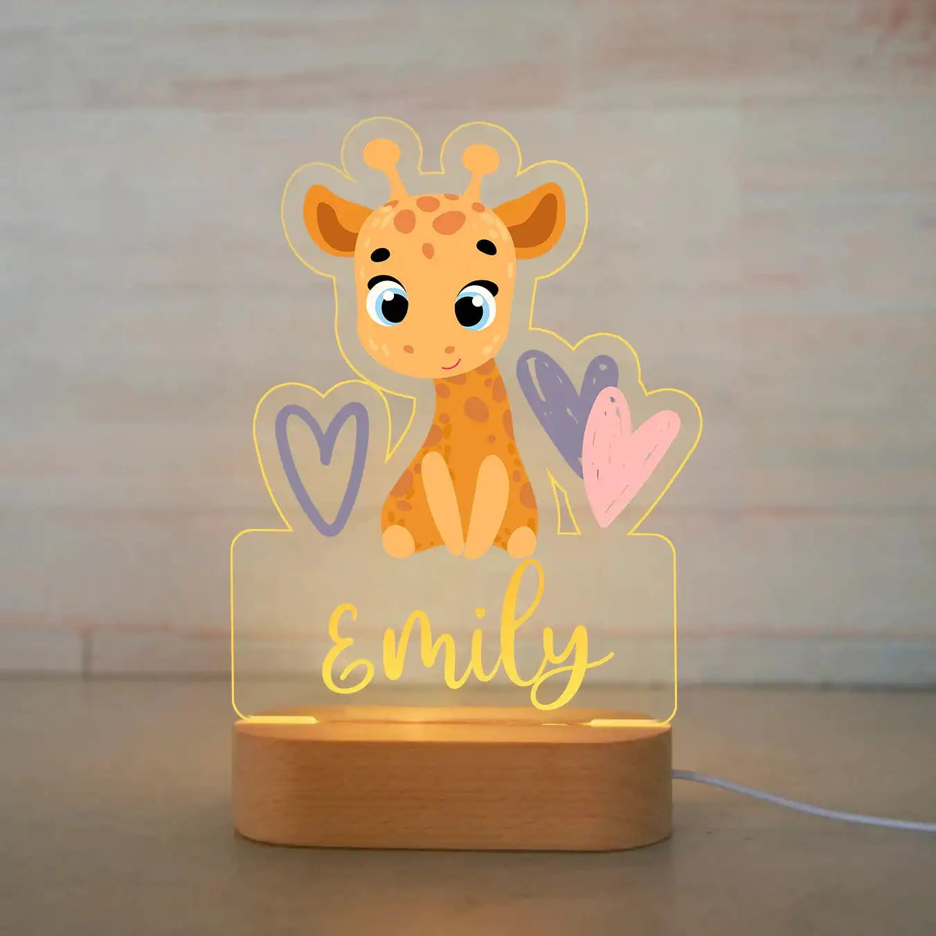 Custom Name Acrylic Lamp Baby Kids Bedroom Decoration