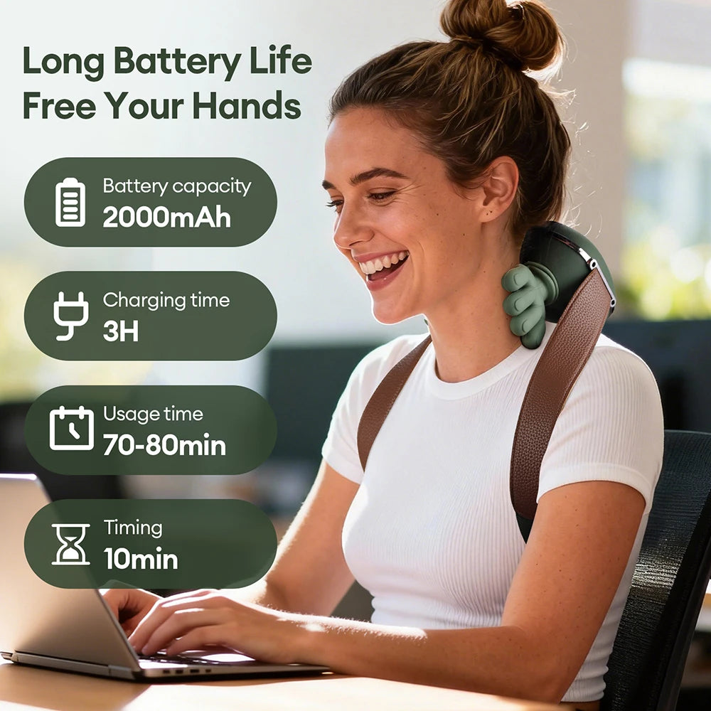 4D Bionic Finger Neck Shoulder Massager Wireless