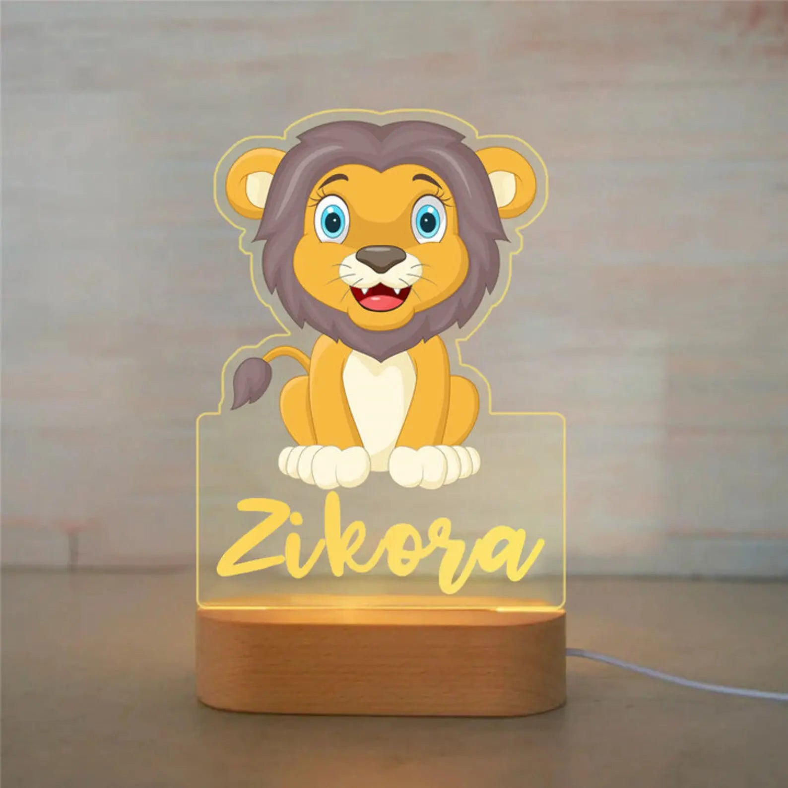 Custom Name Acrylic Lamp Baby Kids Bedroom Decoration