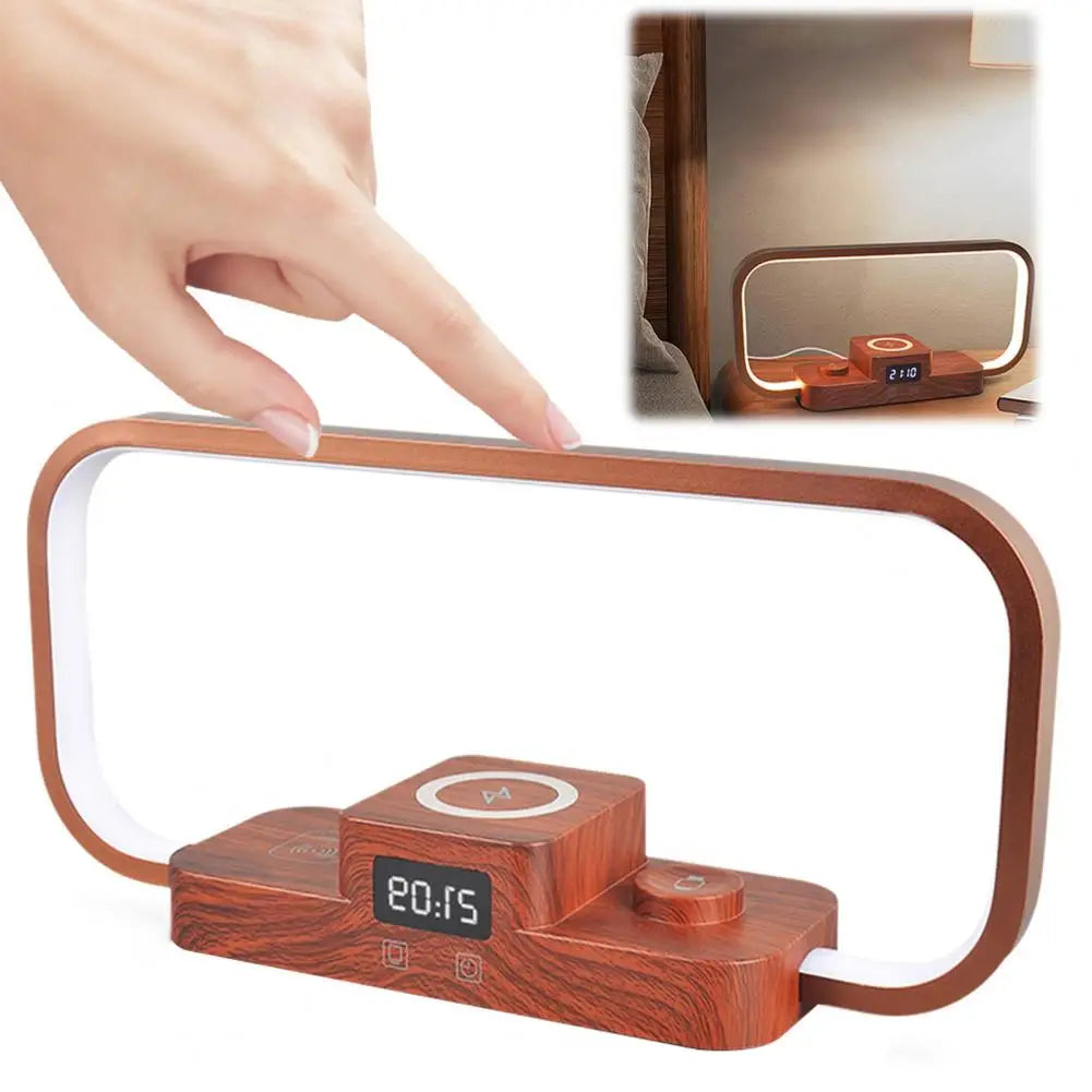 3-In-1 Bedside Lamp with Wireless Charger
