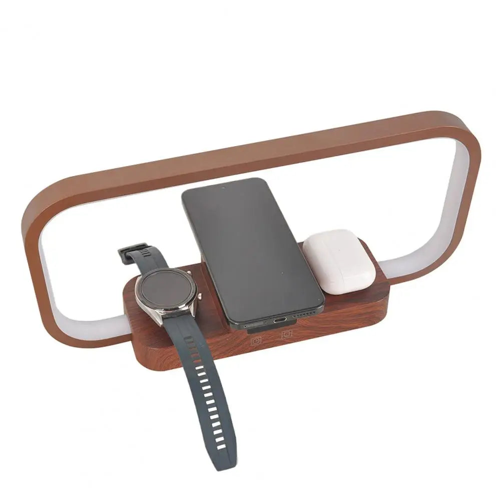 3-In-1 Bedside Lamp with Wireless Charger