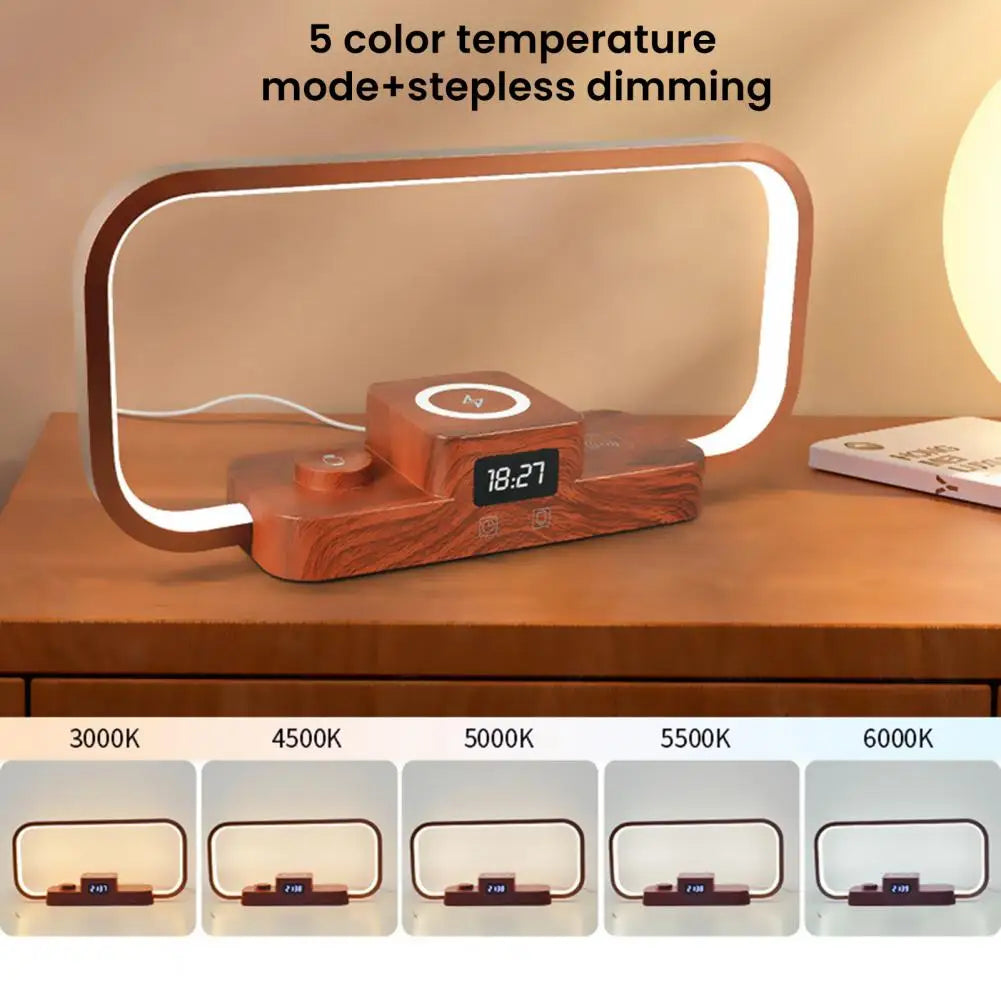 3-In-1 Bedside Lamp with Wireless Charger