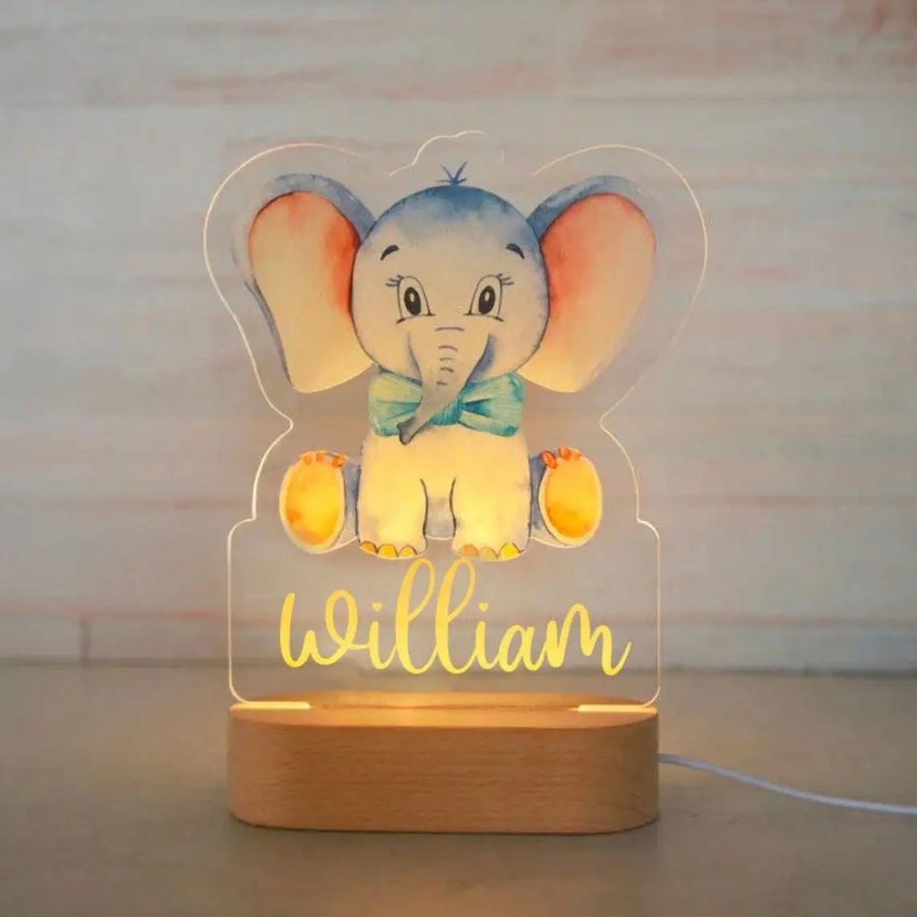 Custom Name Acrylic Lamp Baby Kids Bedroom Decoration