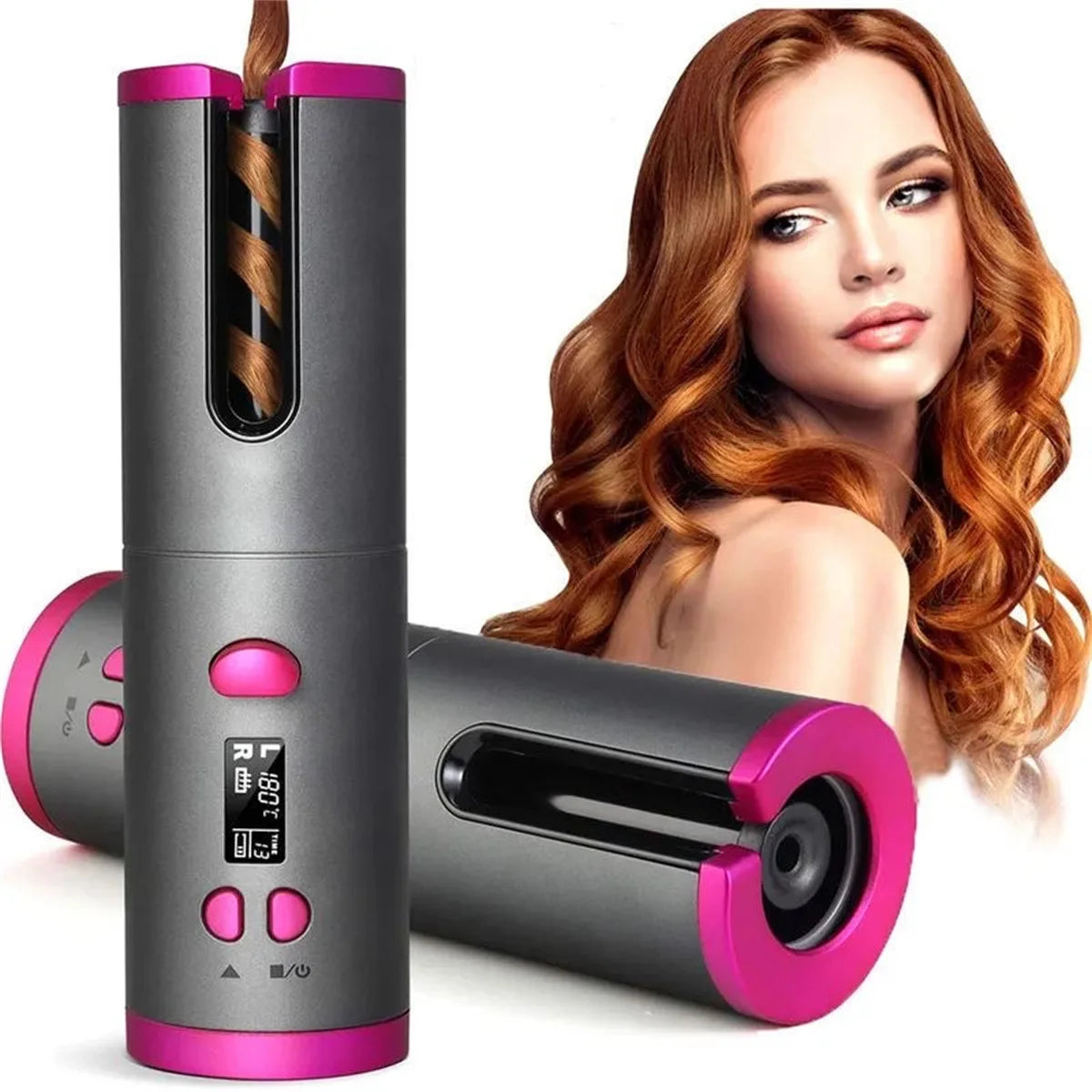 Curling Iron for Hair Styling Cordless Auto Fast Heating