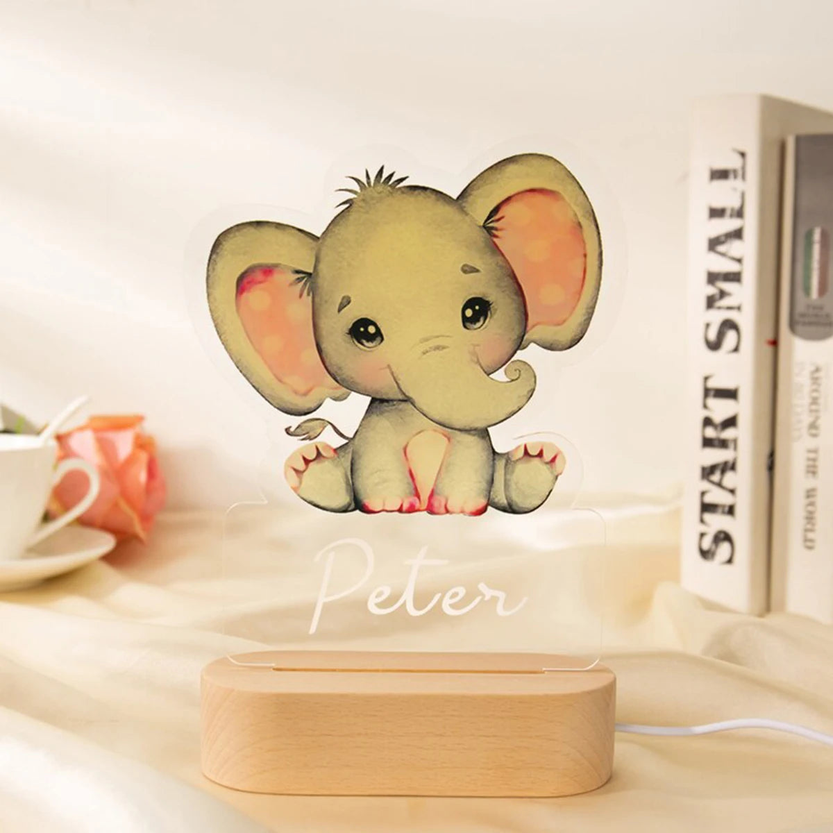 Custom Name Acrylic Lamp Baby Kids Bedroom Decoration