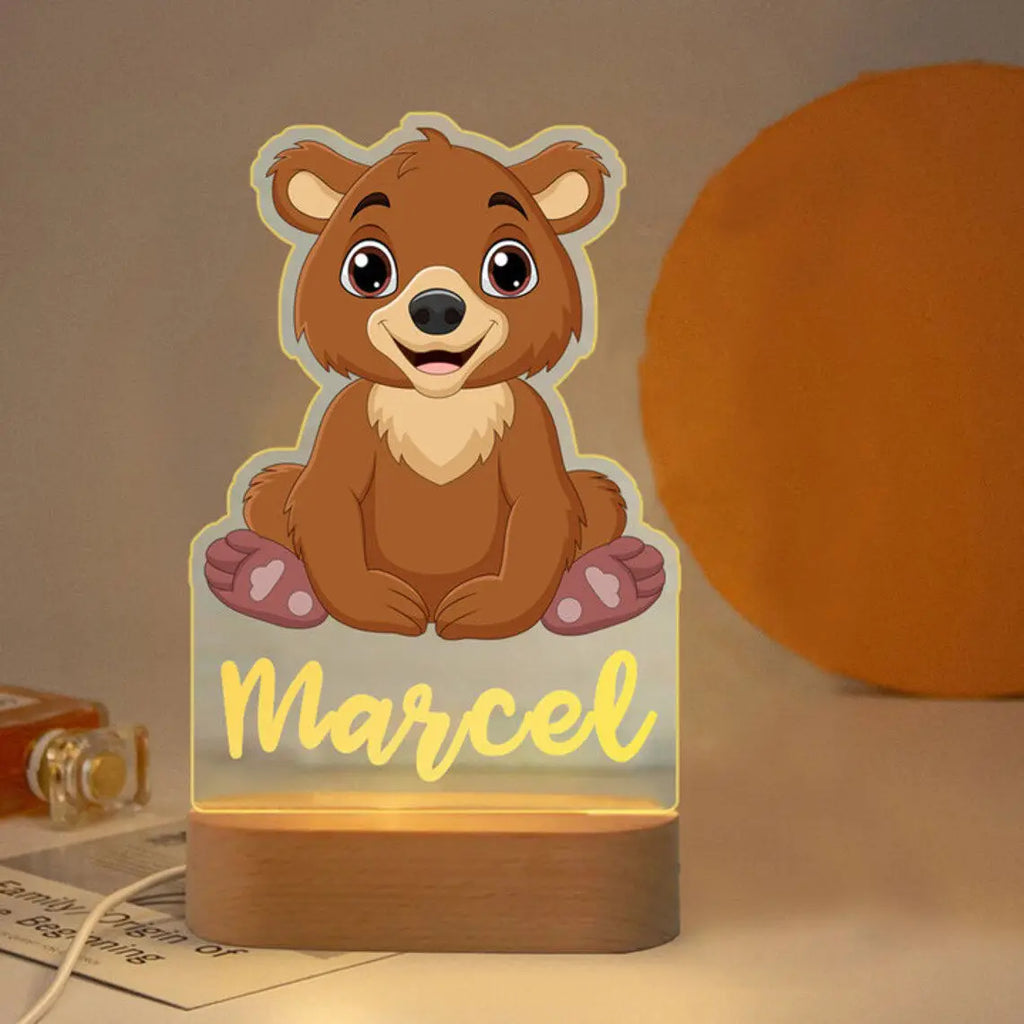 Custom Name Acrylic Lamp Baby Kids Bedroom Decoration