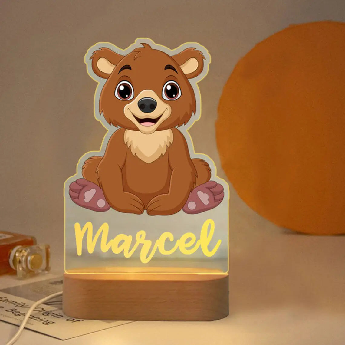 Custom Name Acrylic Lamp Baby Kids Bedroom Decoration