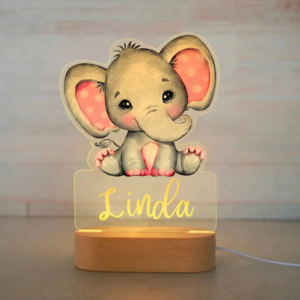 Custom Name Acrylic Lamp Baby Kids Bedroom Decoration
