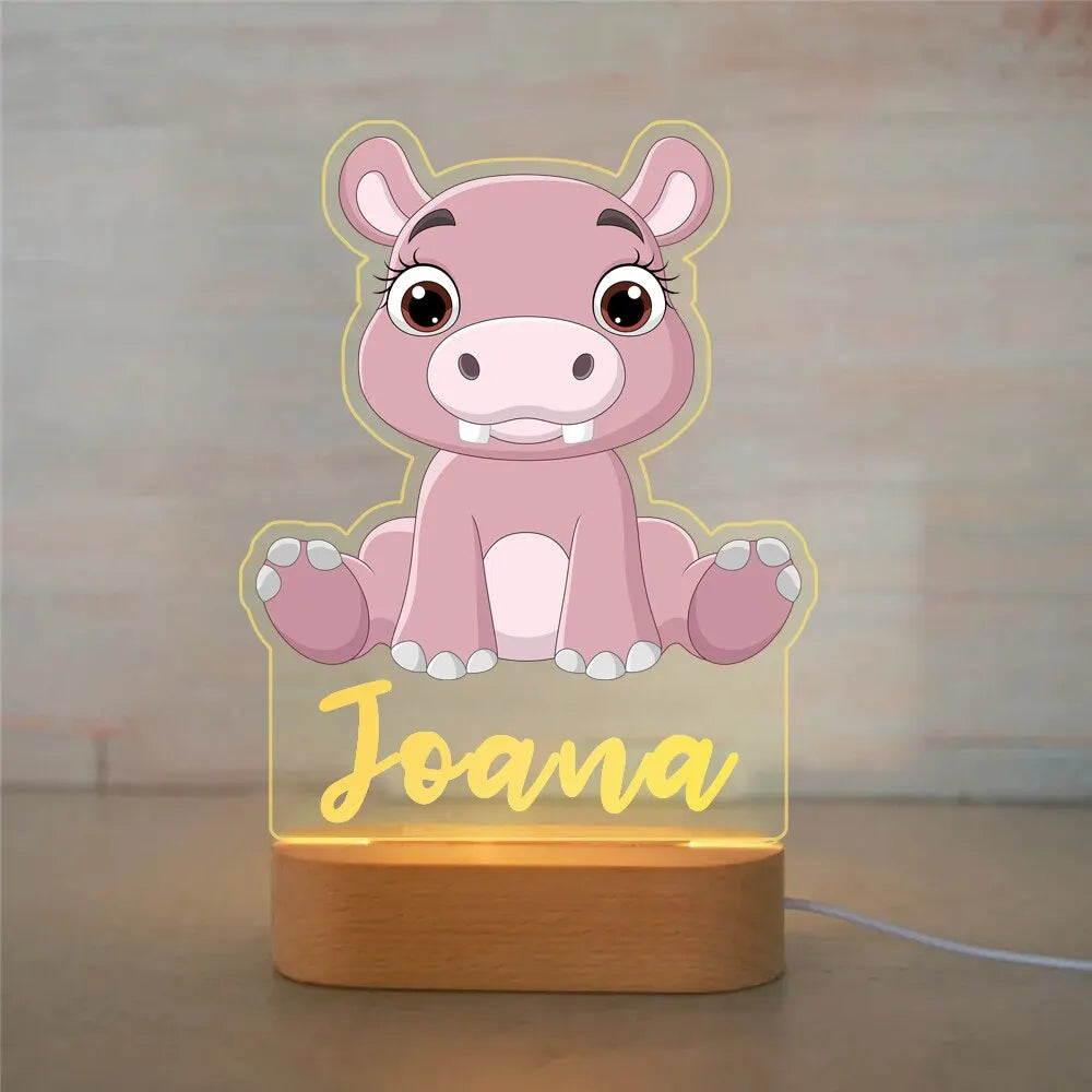 Custom Name Acrylic Lamp Baby Kids Bedroom Decoration