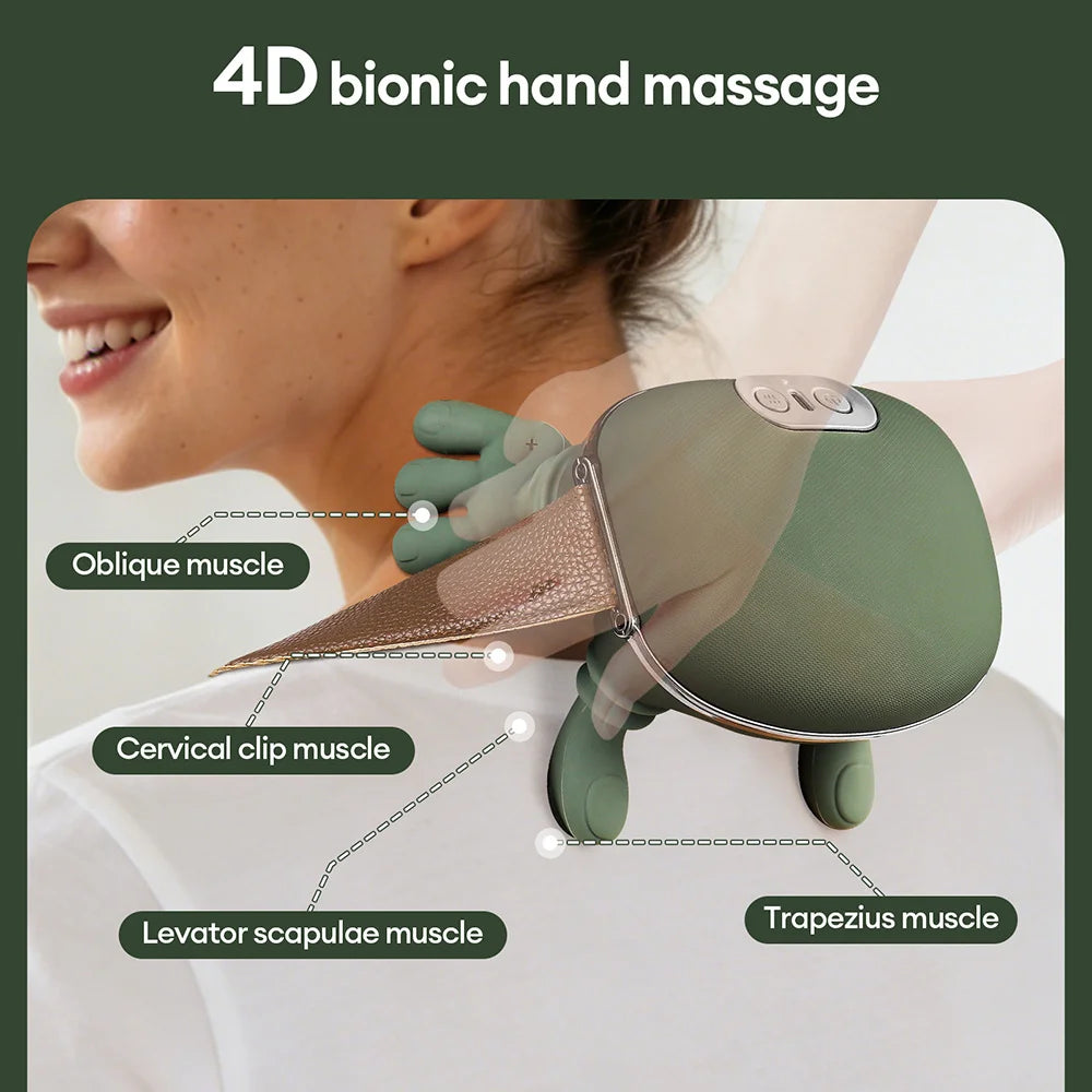 4D Bionic Finger Neck Shoulder Massager Wireless