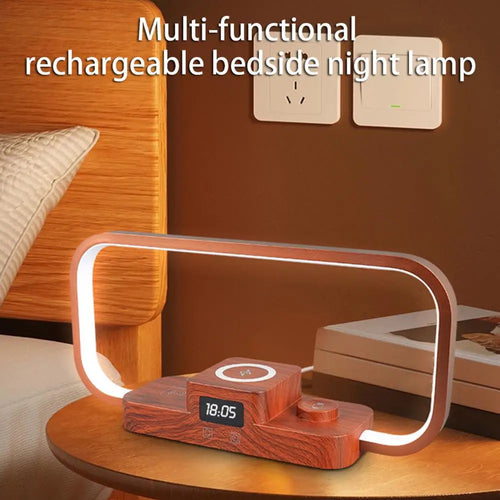 3-In-1 Bedside Lamp with Wireless Charger