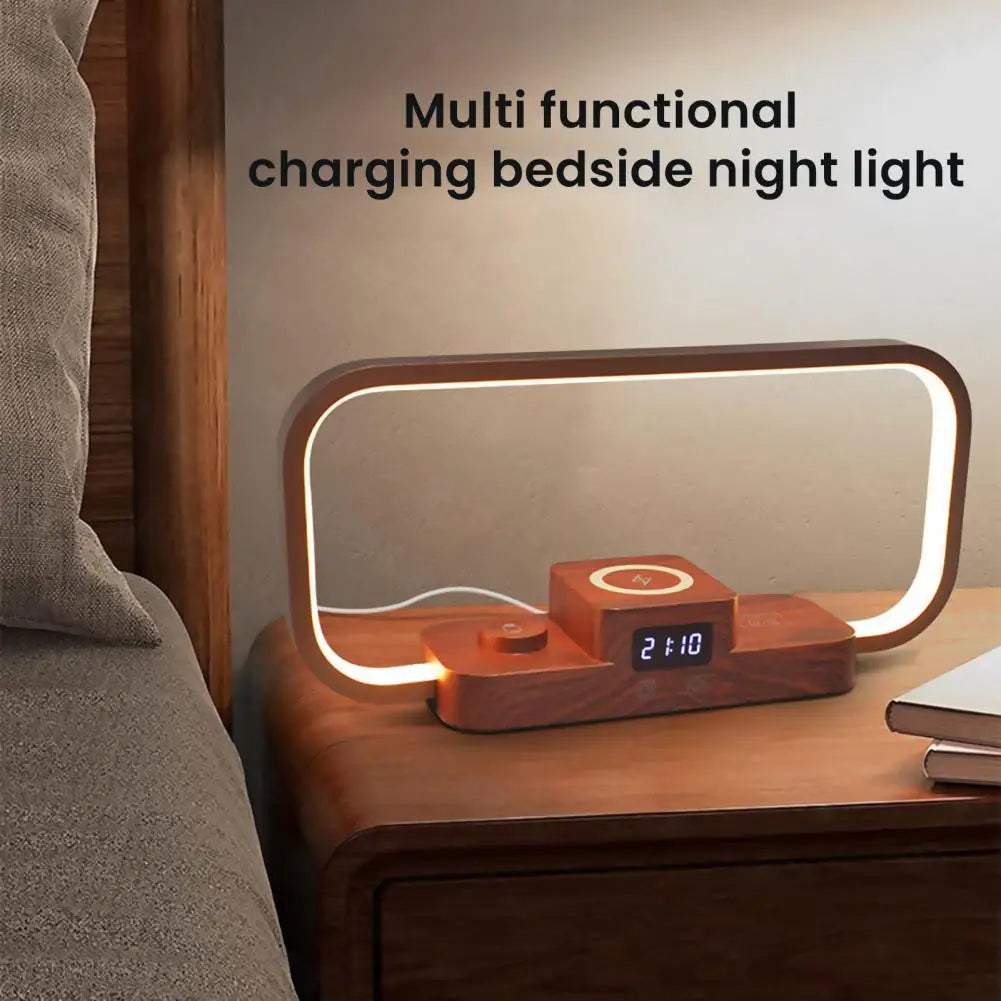 3-In-1 Bedside Lamp with Wireless Charger