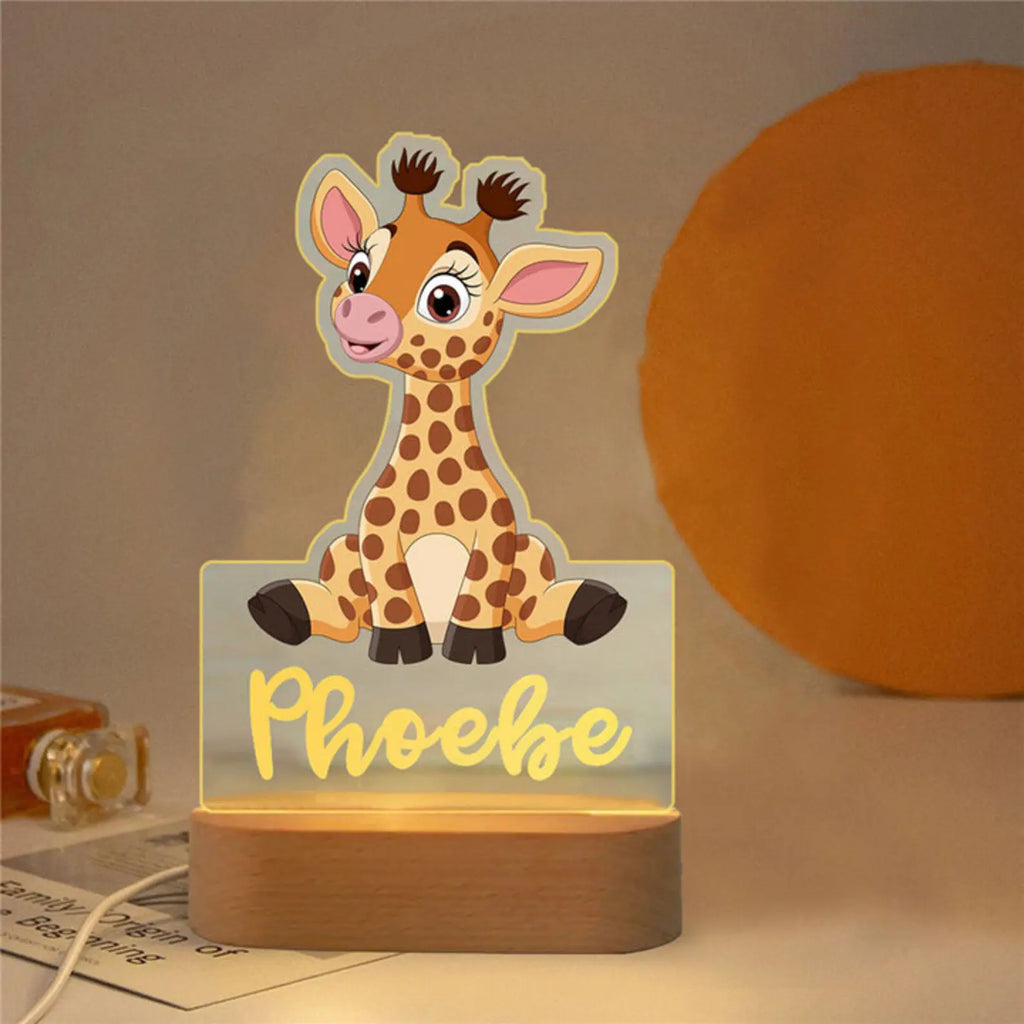 Custom Name Acrylic Lamp Baby Kids Bedroom Decoration