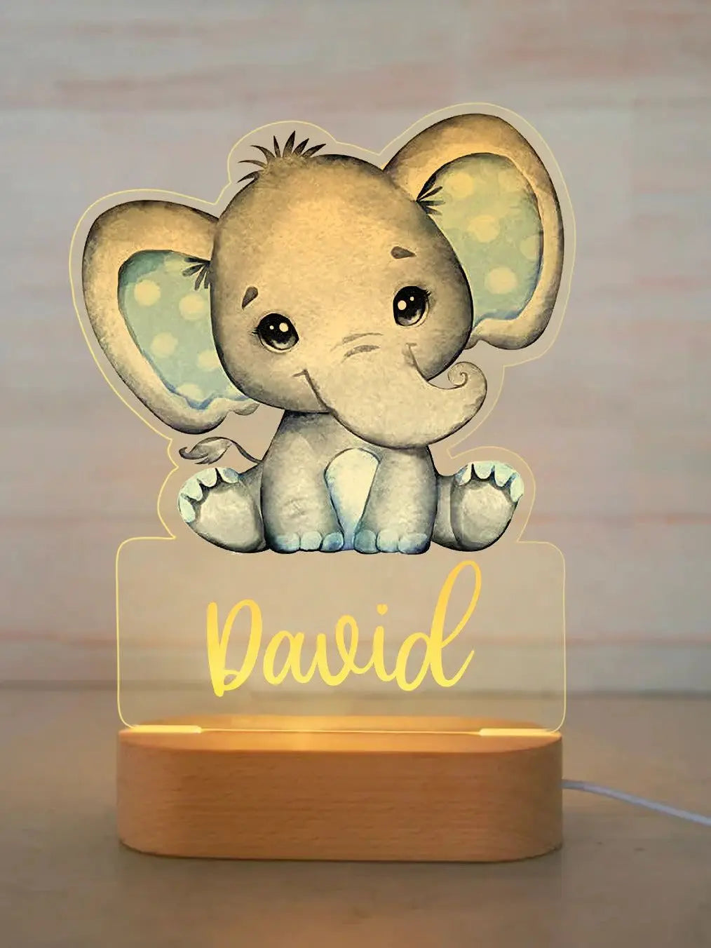 Custom Name Acrylic Lamp Baby Kids Bedroom Decoration