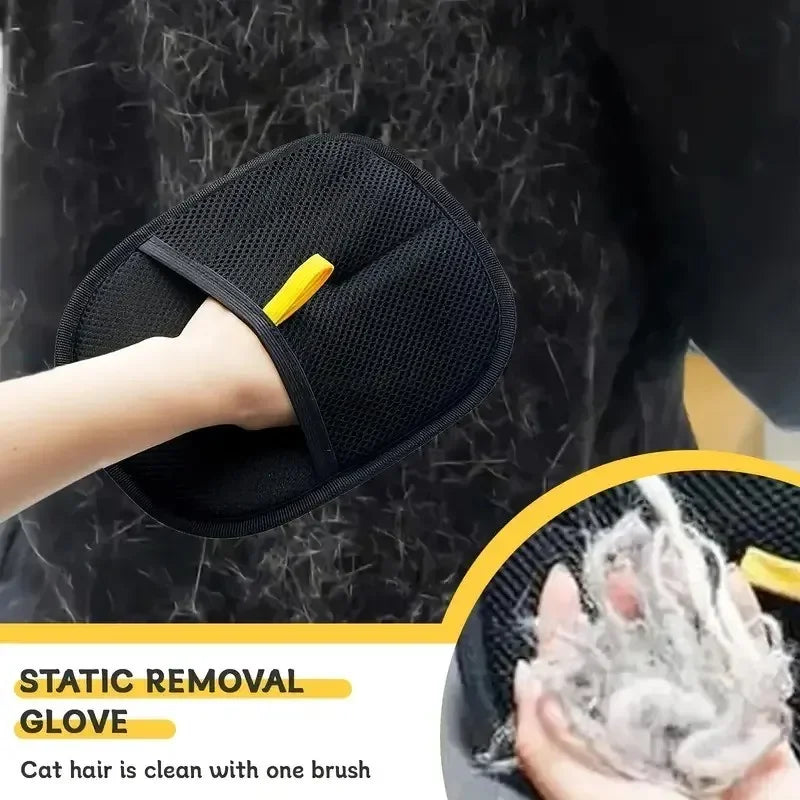 Grooming & Deshedding Gloves for Dogs Cats - Works on Sofa Carpet Clothes