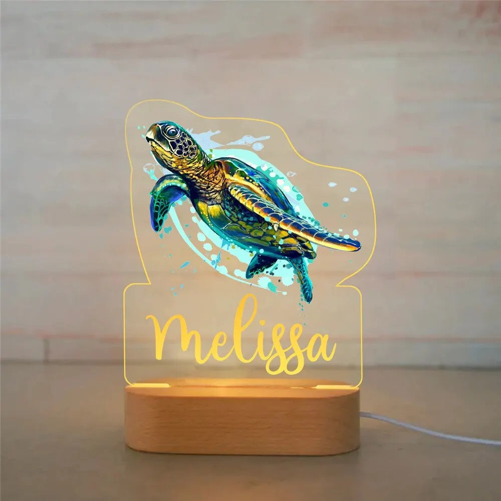 Custom Name Acrylic Lamp Baby Kids Bedroom Decoration