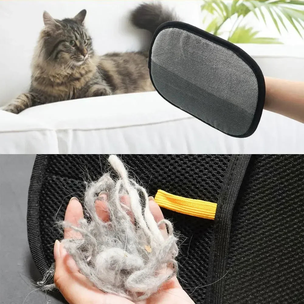 Grooming & Deshedding Gloves for Dogs Cats - Works on Sofa Carpet Clothes