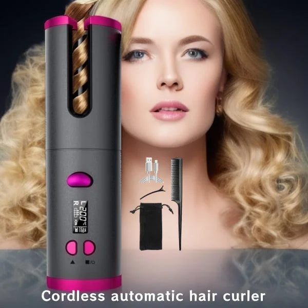 Curling Iron for Hair Styling Cordless Auto Fast Heating
