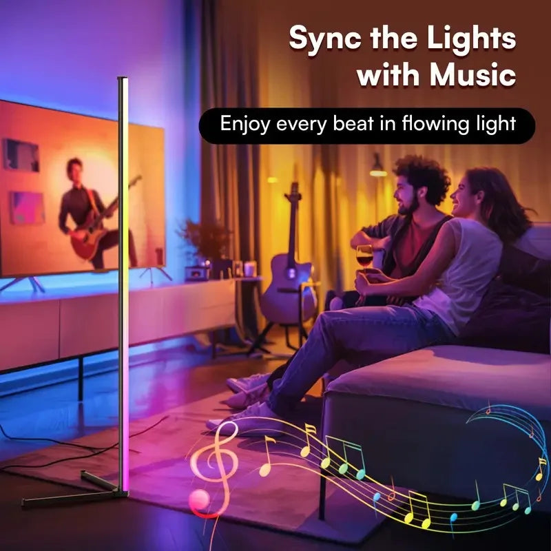 RGB LED Floor Lamp, LED Corner Lamp Works