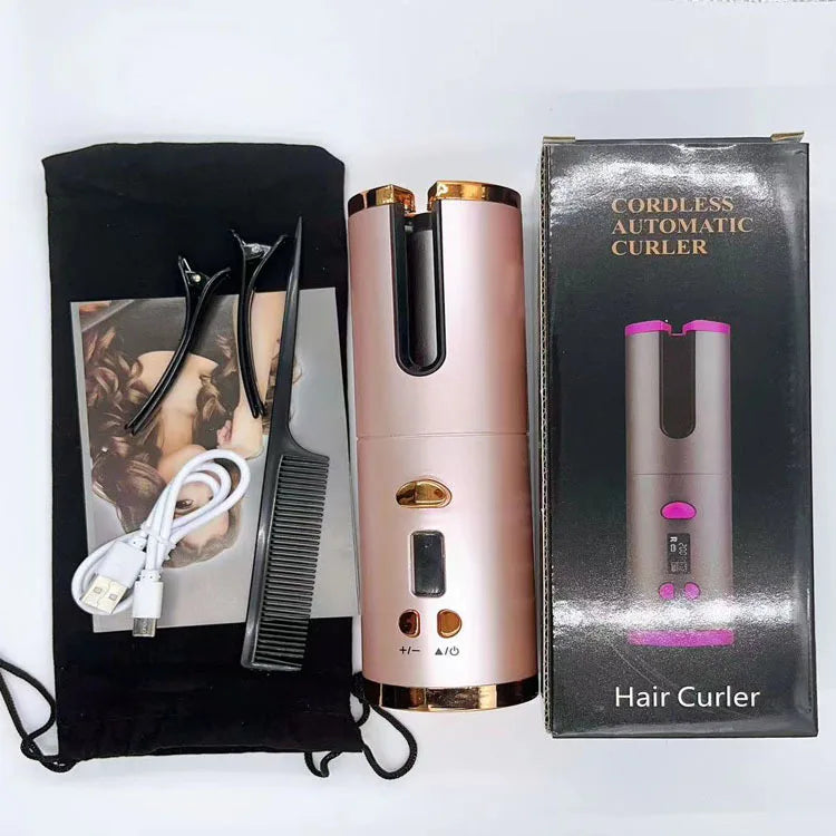 Curling Iron for Hair Styling Cordless Auto Fast Heating